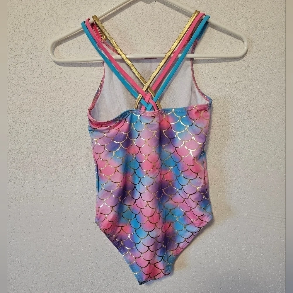 Betsey Johnson Youth Girls Mermaid One Piece Swimsuit Size Large 12 NWOT